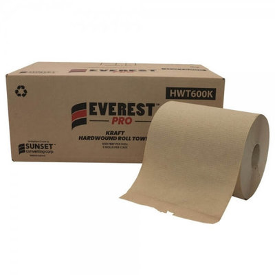 HWT600K NATURAL ROLL TOWEL 600 FT